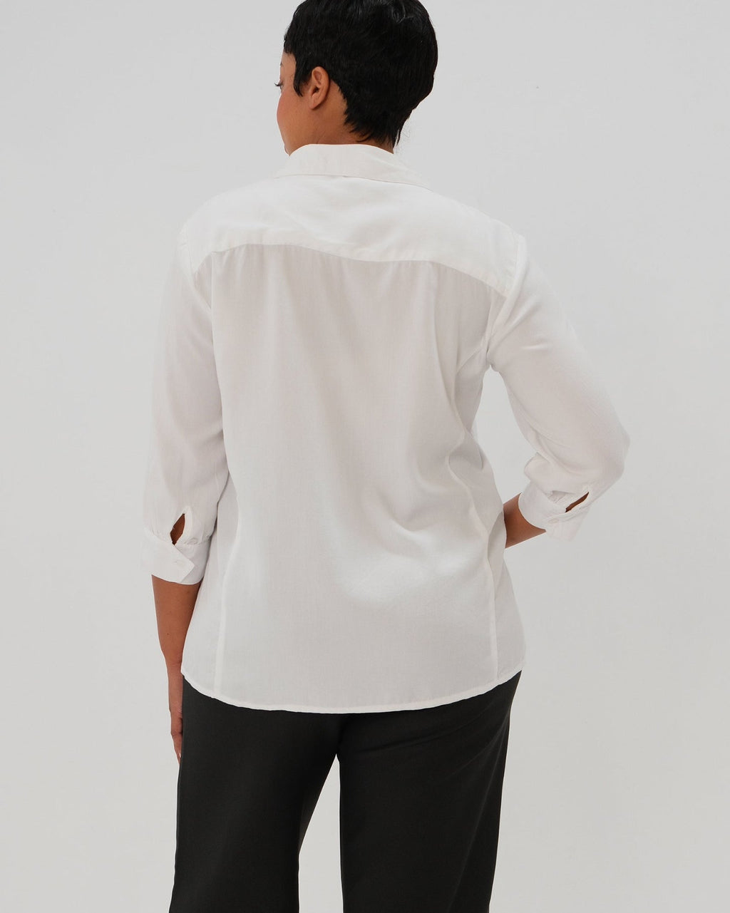 No-Gap Maternity Nursing Button Down Shirt in TENCEL (Regular & Petite) in - Women's Maternity Blouse photo