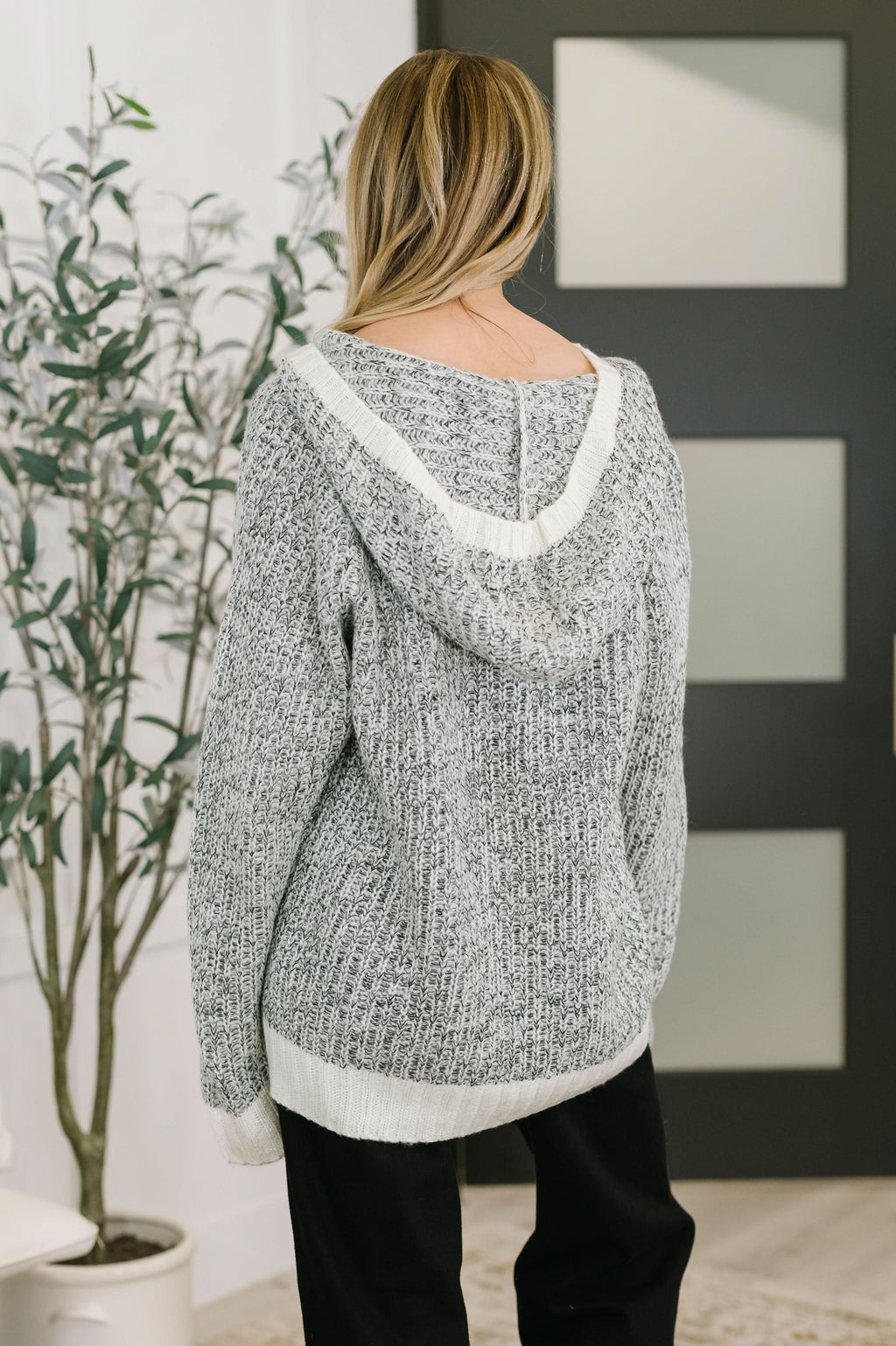 Who Can Live Without it Textured Split Neck Pullover in - Womens photo