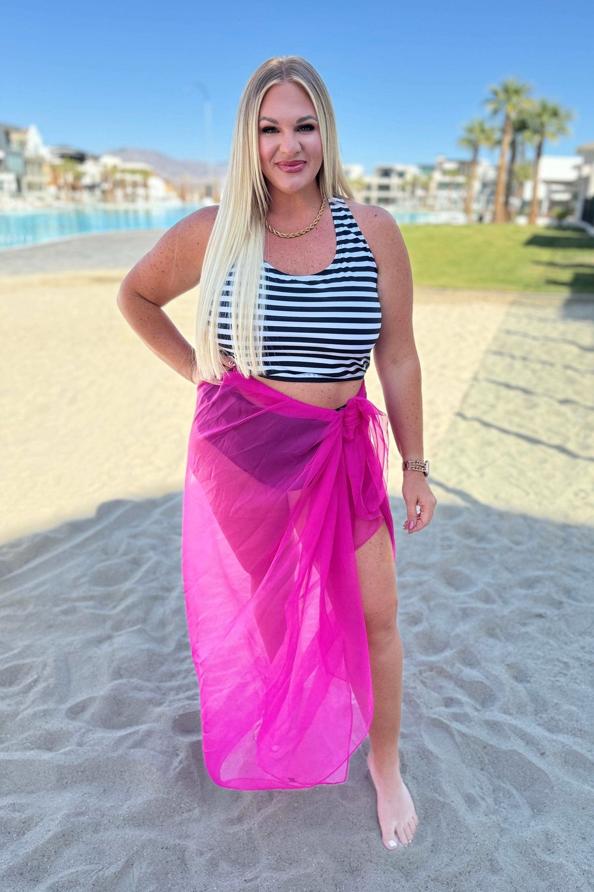 Wrapped In Summer Versatile Swim Cover in Pink - SwagglyLife Home & Fashion