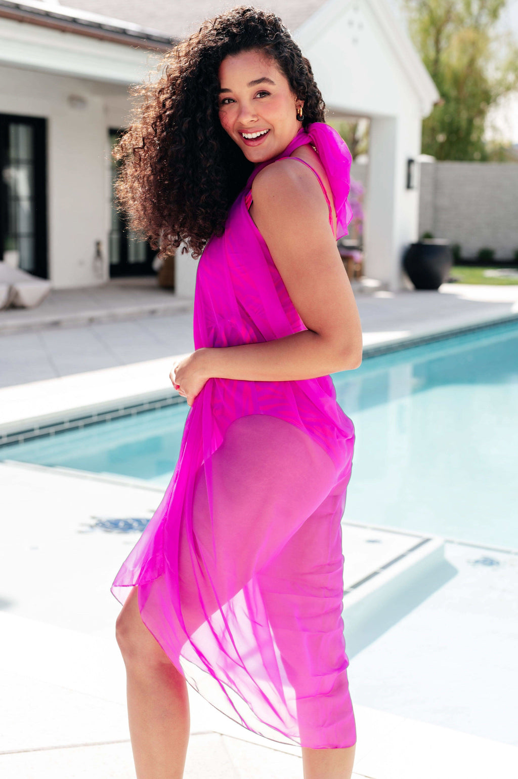 Wrapped In Summer Versatile Swim Cover in Pink - SwagglyLife Home & Fashion