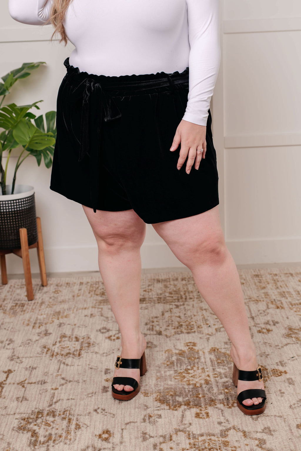 Wrapped in Velvet Shorts in - Bottoms photo