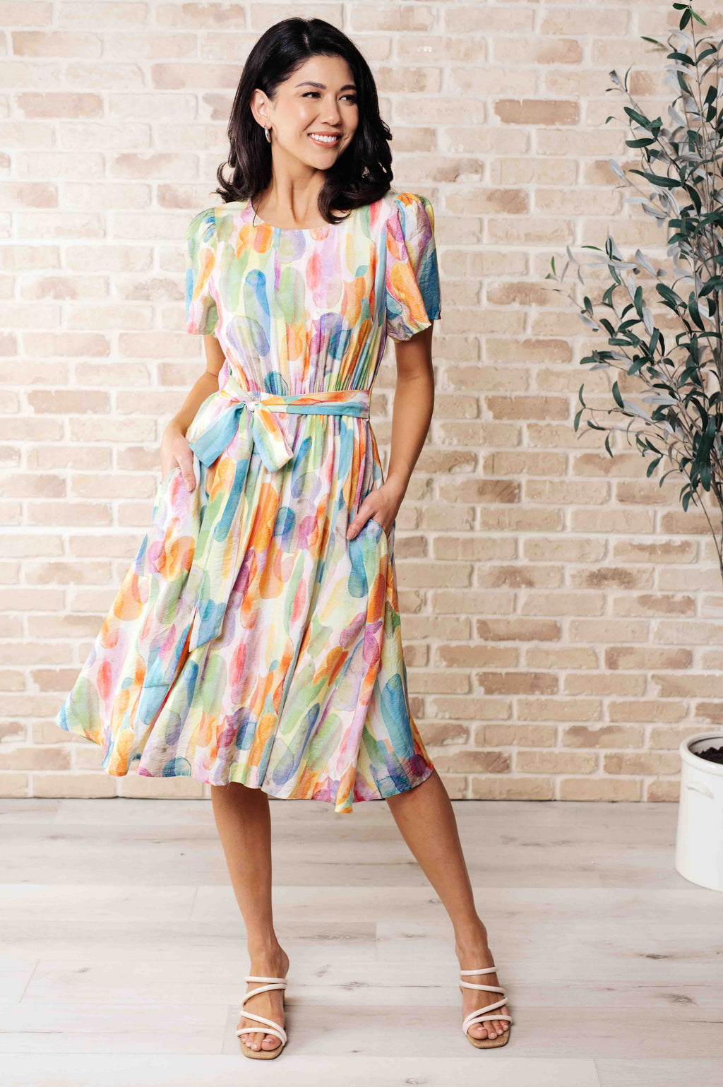 Young, Wild & Free Round Neck Dress in - Dresses photo