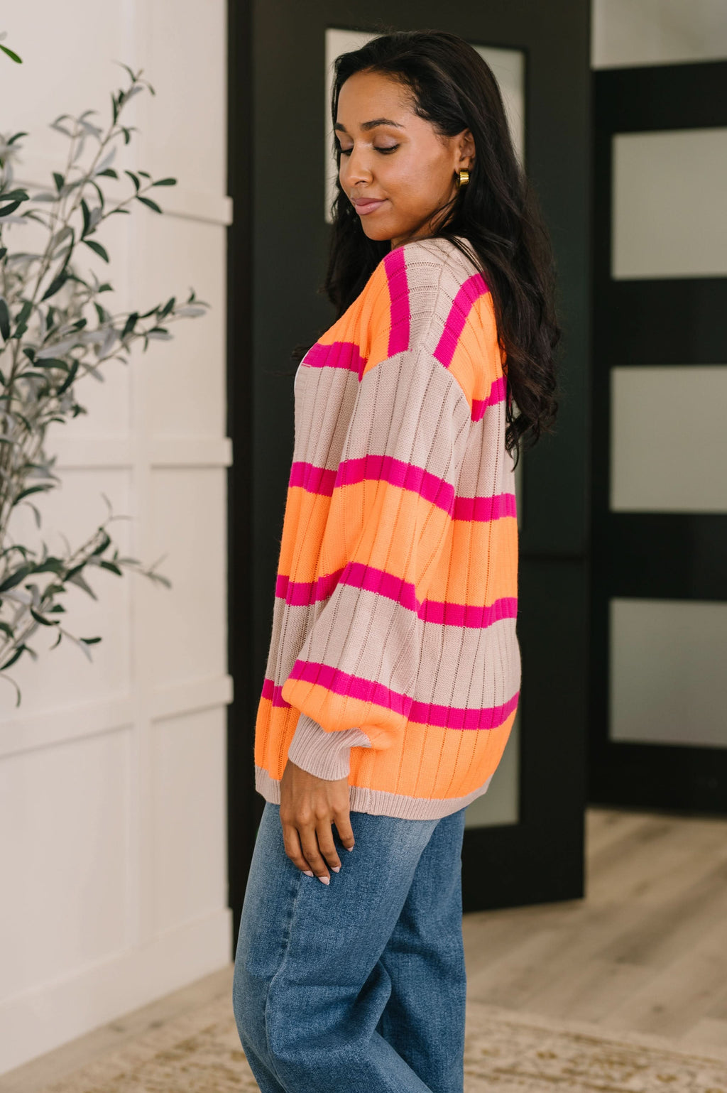 Your Opinion Matters Striped Cardigan in - Womens photo