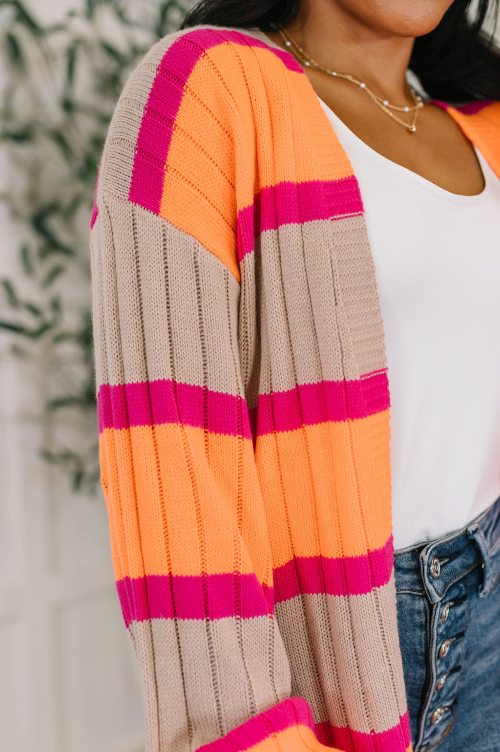 Your Opinion Matters Striped Cardigan in - Womens photo