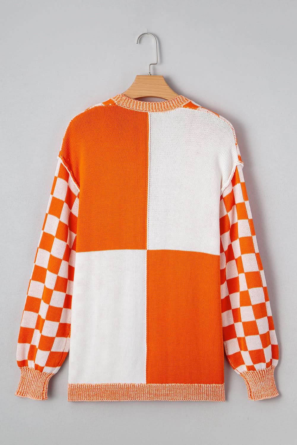 Wrenley Checkered Open Front Drop Shoulder Cardigan in - Sweaters & Cardigans/Cardigans photo