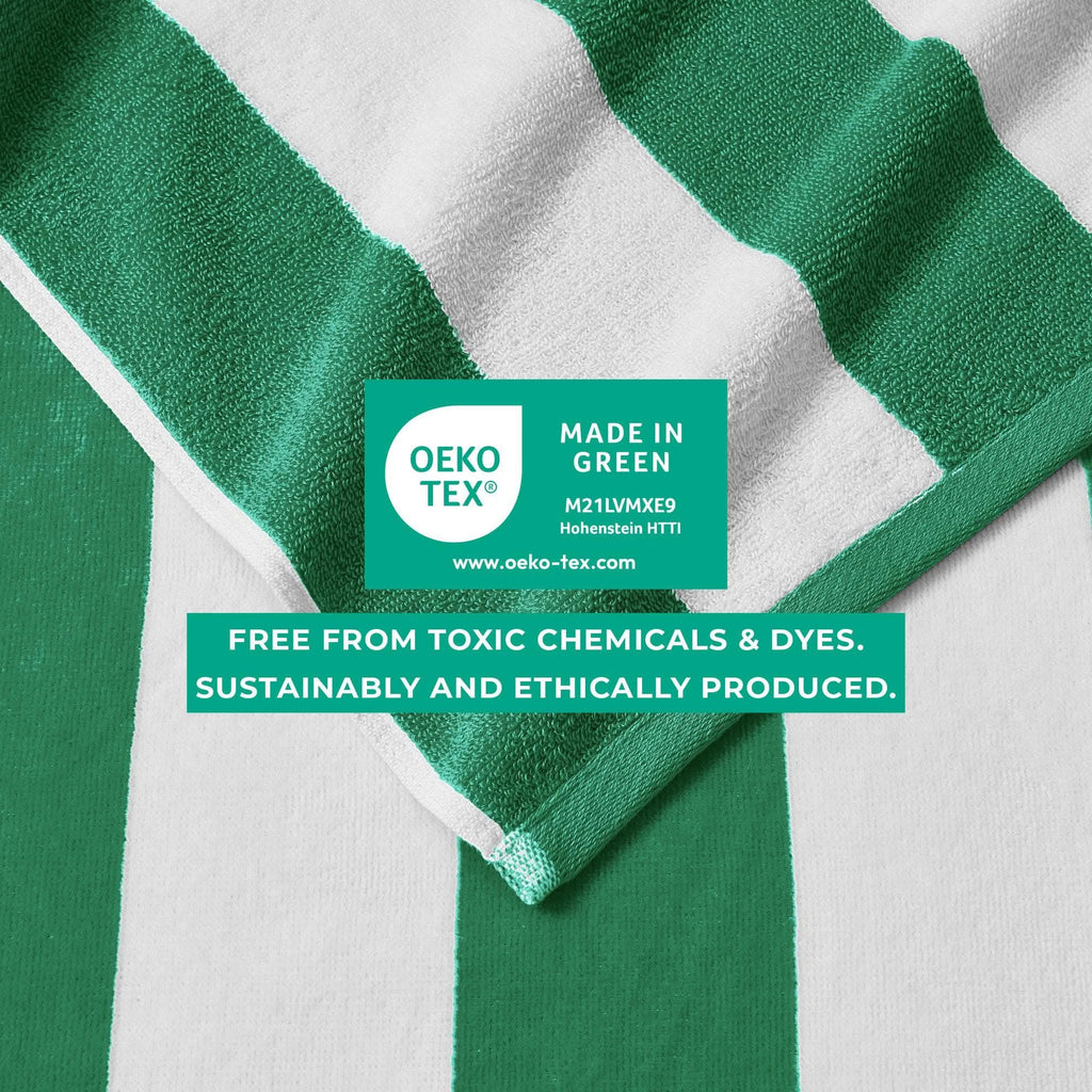 Cotton Velour Cabana Stripe Beach Towel - Novia Collection in - photo