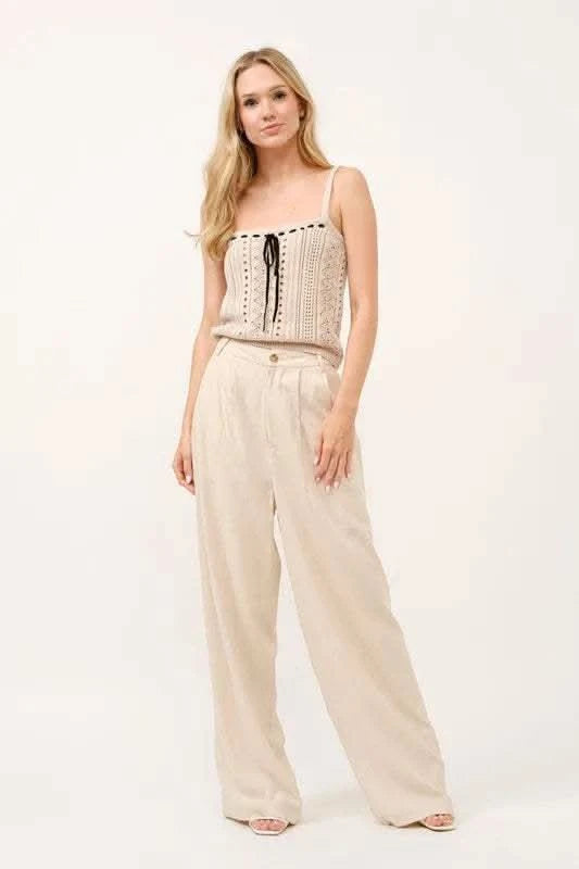 And The Why High-Rise Wide Leg Linen Blended Pants - SwagglyLife Home & Fashion And The Why High-Rise Wide Leg Linen Blended Pants - SwagglyLife Home & Fashion