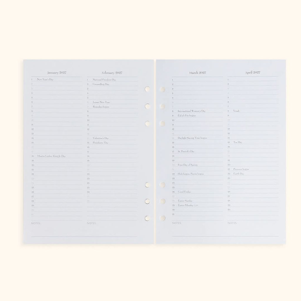 A5 Inserts for Weekly Planner Personal Portfolio 2026 in - retail photo