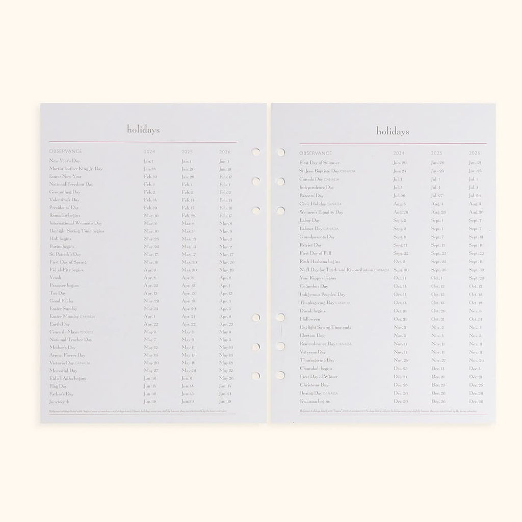 A5 Inserts for Weekly Planner Personal Portfolio 2026 in - retail photo