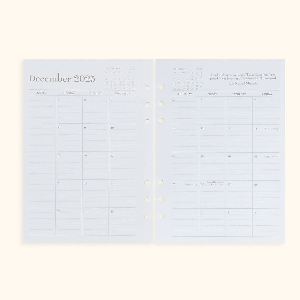 A5 Inserts for Weekly Planner Personal Portfolio 2026 in - retail photo