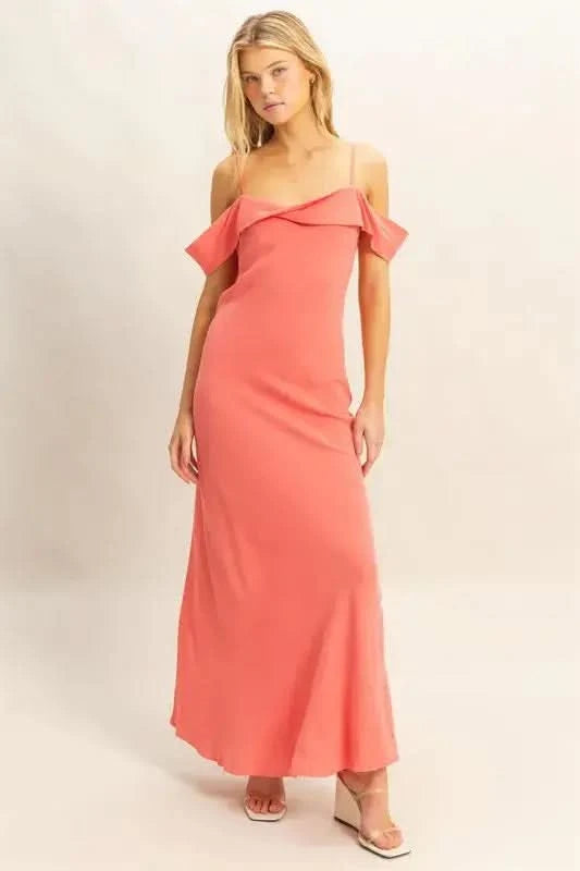 HYFVE Flattering Fit Cami Maxi Dress in PINK - photo