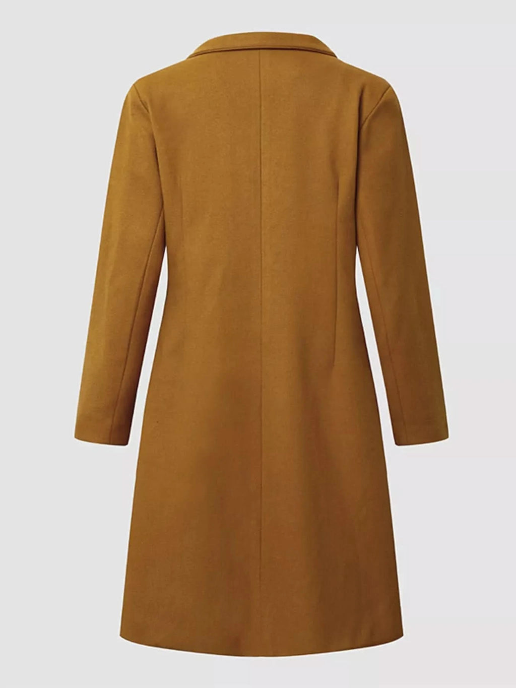 Single-Breasted Long Sleeve Overcoat Plus Size in - photo