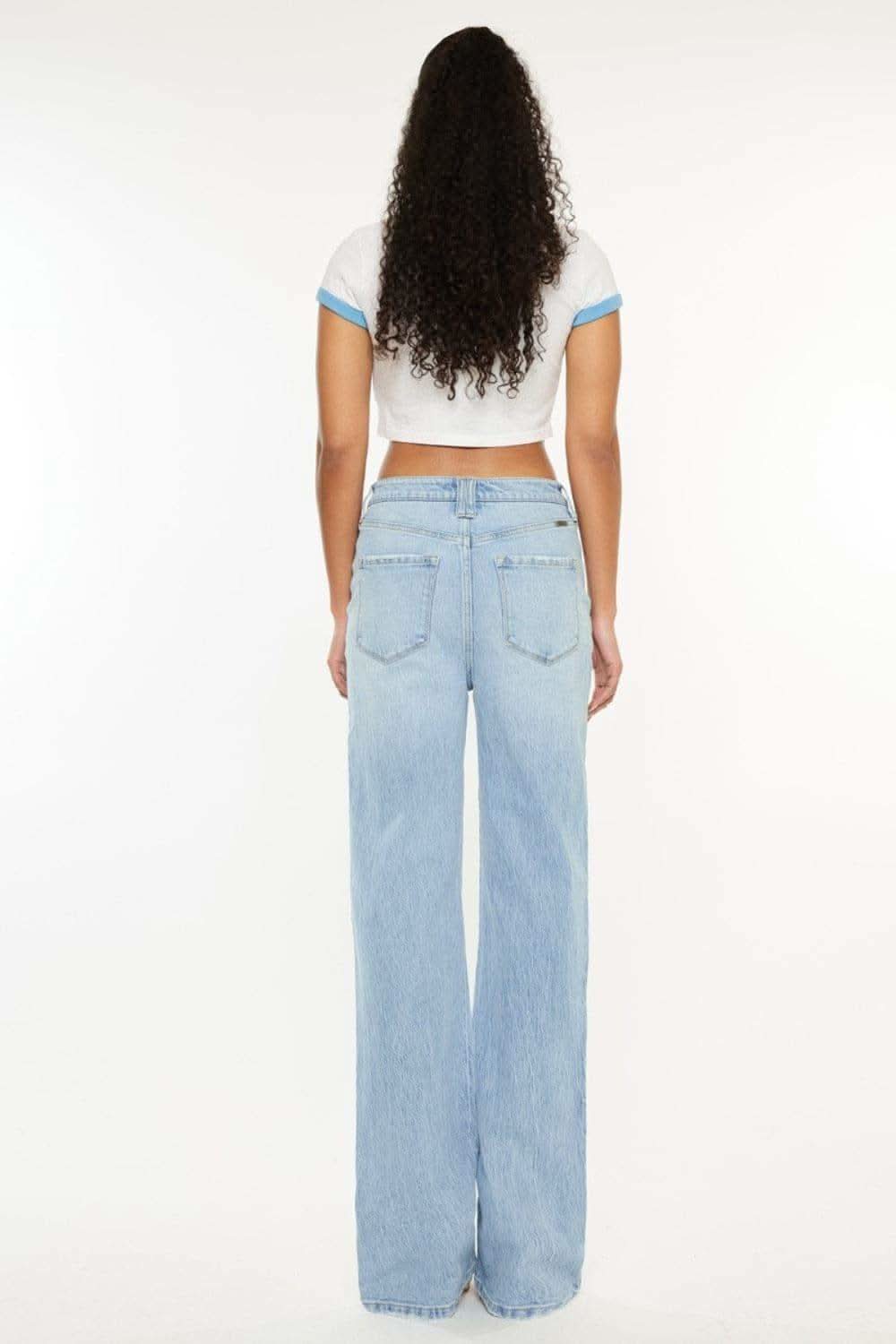 Kancan Distressed High Waist Straight Jeans in - photo