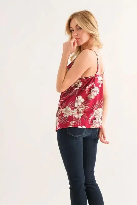 And The Why Floral Printed Casual Tank Top in - photo