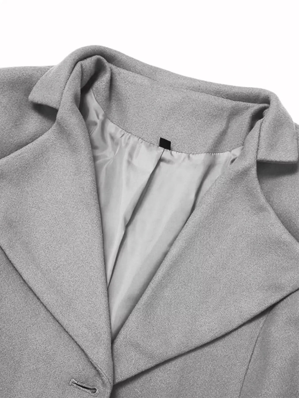 Single-Breasted Long Sleeve Overcoat Plus Size in - photo