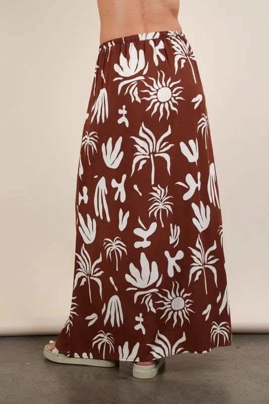 VERY J Printed Resort Midi Skirt - SwagglyLife Home & Fashion VERY J Printed Resort Midi Skirt - SwagglyLife Home & Fashion
