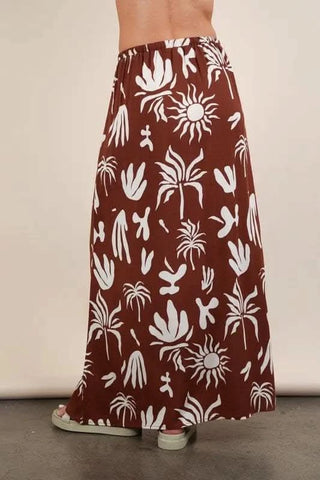 VERY J Printed Resort Midi Skirt - SwagglyLife Home & Fashion VERY J Printed Resort Midi Skirt - SwagglyLife Home & Fashion