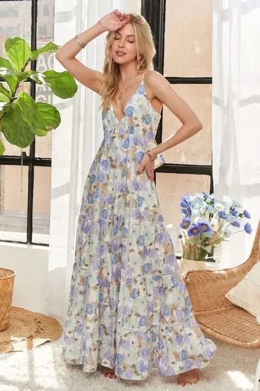 ADORA Bow Back Floral Cami Dress in - photo