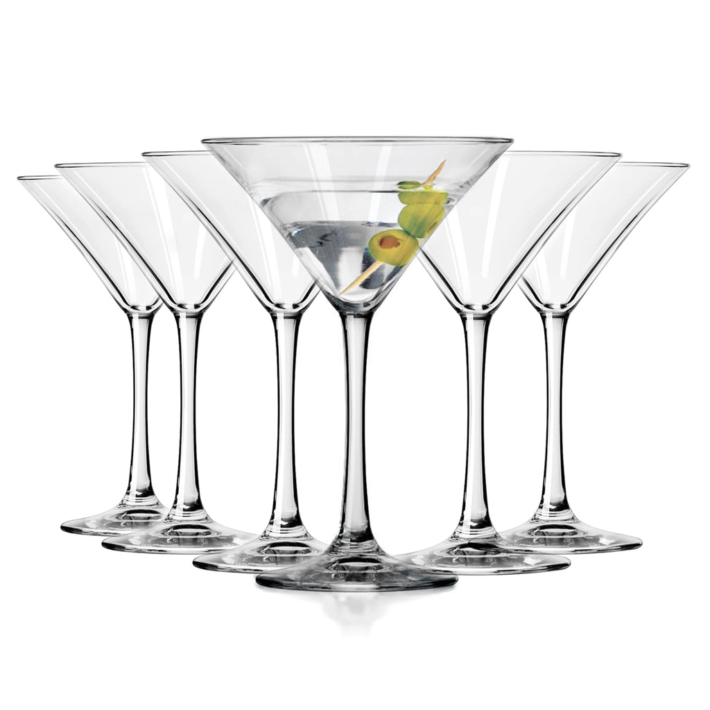 Libbey Entertaining Essentials Martini Glasses, 8 ounce, Set of 6 -