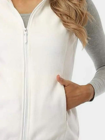 Zip Up Turtleneck Vest with Pockets - SwagglyLife Home & Fashion Zip Up Turtleneck Vest with Pockets - SwagglyLife Home & Fashion