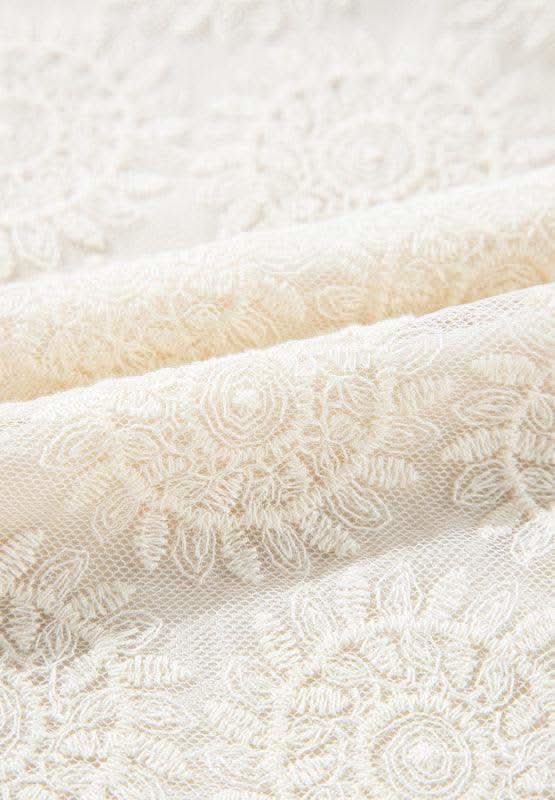 Flower Jacquard Flounce Sleeve Blouse - SwagglyLife Home & Fashion