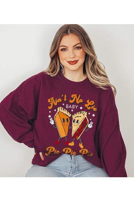 AIN'T NO LIE BABY PIE, PIE PIE Unisex Fleece Sweatshirt - SwagglyLife Home & Fashion AIN'T NO LIE BABY PIE, PIE PIE Unisex Fleece Sweatshirt - SwagglyLife Home & Fashion