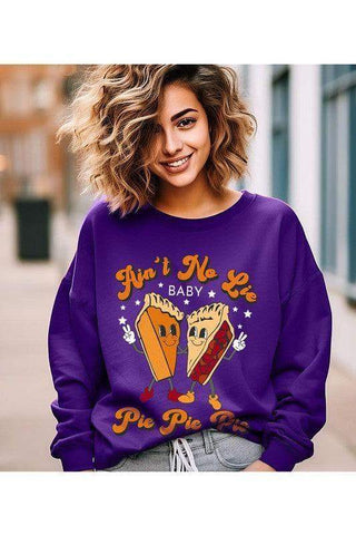 AIN'T NO LIE BABY PIE, PIE PIE Unisex Fleece Sweatshirt - SwagglyLife Home & Fashion AIN'T NO LIE BABY PIE, PIE PIE Unisex Fleece Sweatshirt - SwagglyLife Home & Fashion