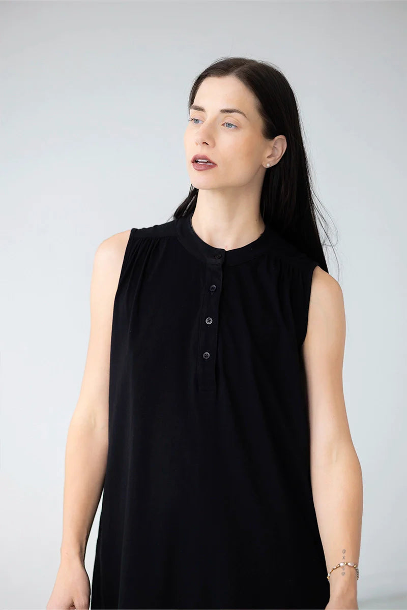 Aisha Relaxed Sleeveless Sleep Maxi Tunic in - NIGHTGOWN photo