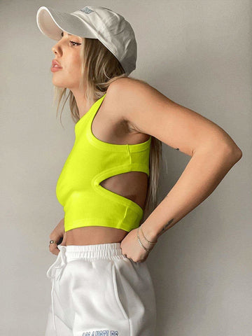 Alex Cutout Round Neck Tank - SwagglyLife Home & Fashion Alex Cutout Round Neck Tank - SwagglyLife Home & Fashion