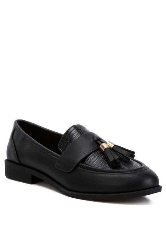 Alibi Tassels Detail Loafers in Black - Shoes photo