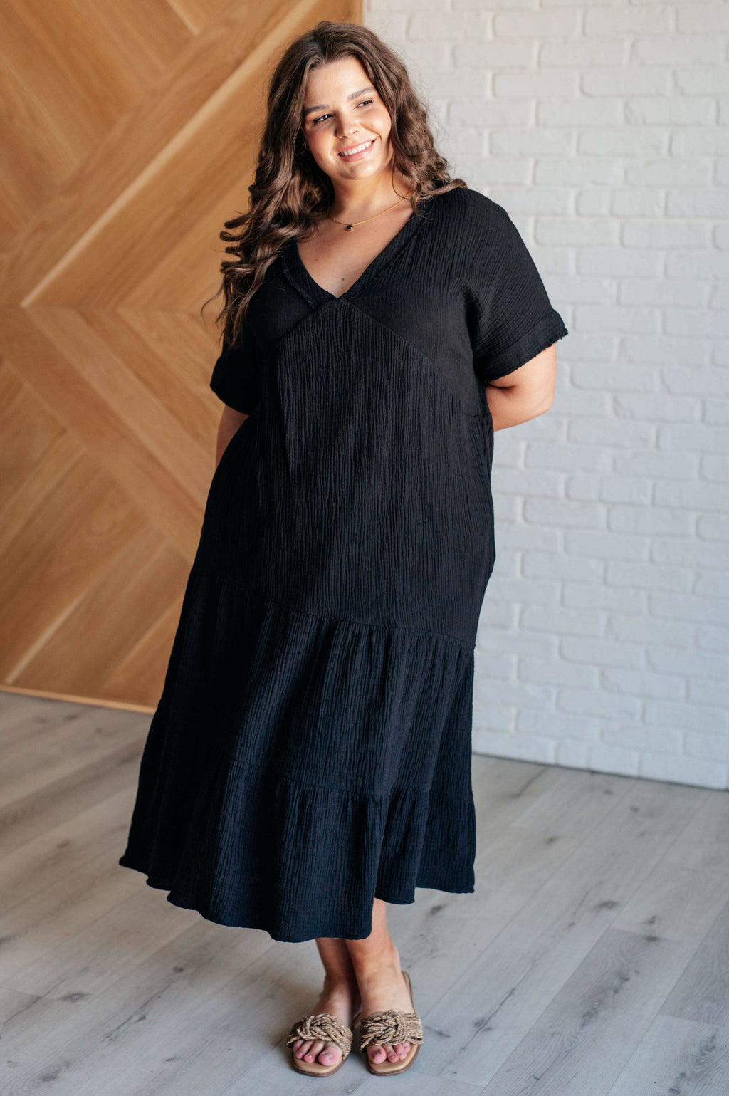 Always Learning Dolman Sleeve Dress in Black in - Dresses photo