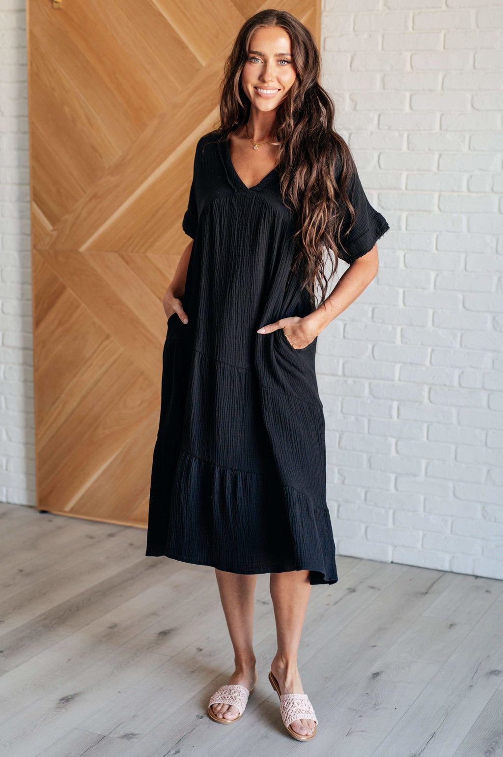 Always Learning Dolman Sleeve Dress in Black in - Dresses photo