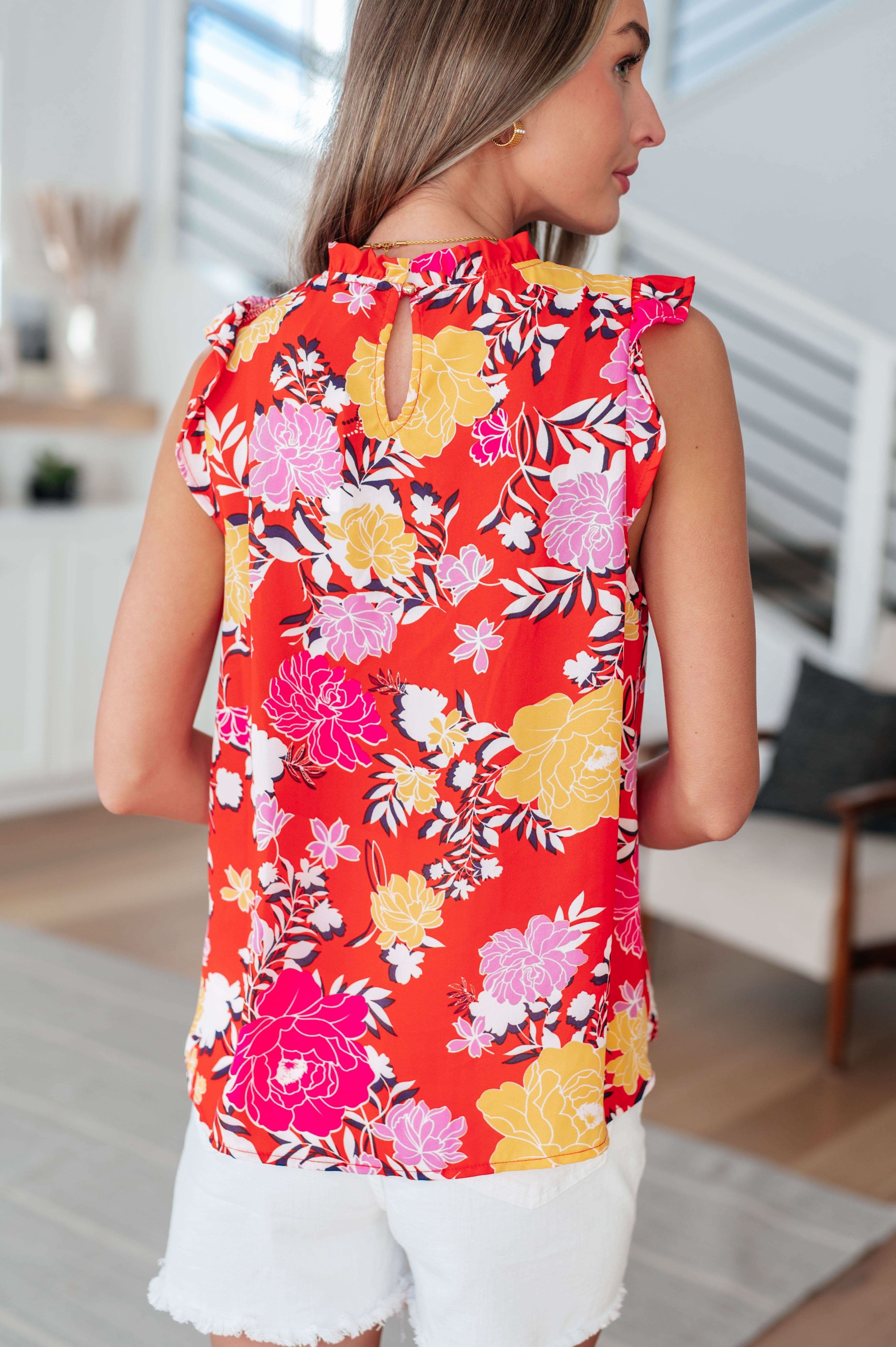 Among The Flowers Floral Top - SwagglyLife Home & Fashion Among The Flowers Floral Top - SwagglyLife Home & Fashion