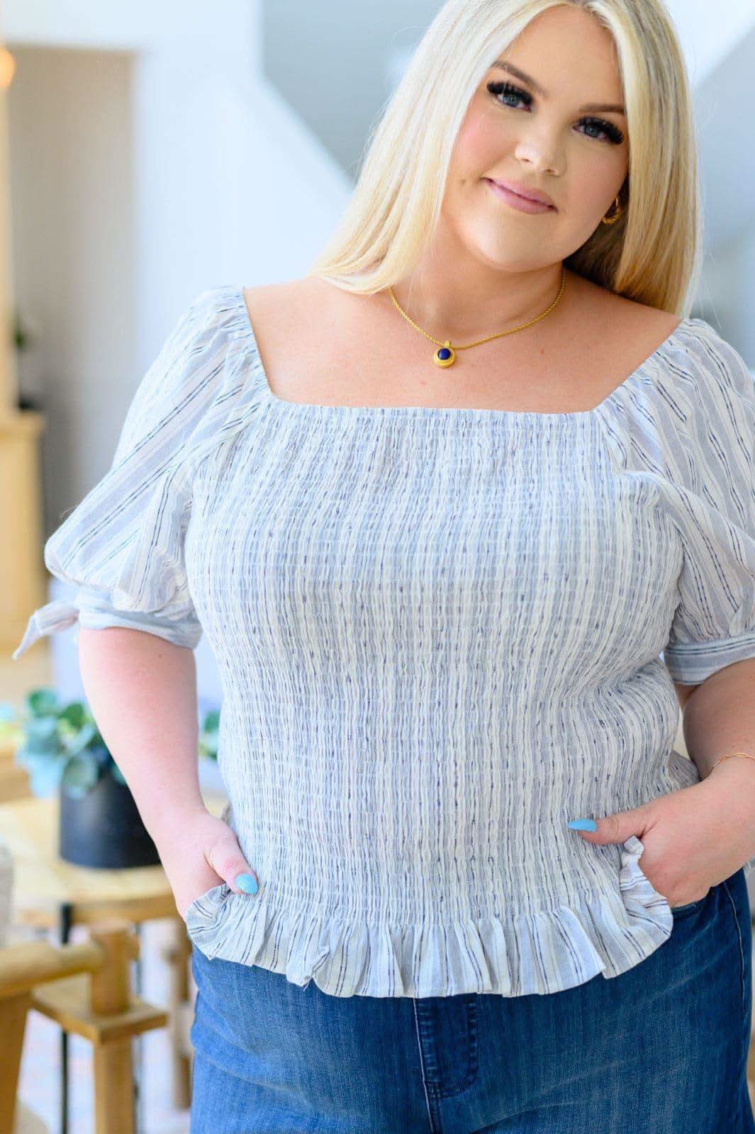 Anticipating More Smocked Blouse - SwagglyLife Home & Fashion Anticipating More Smocked Blouse - SwagglyLife Home & Fashion