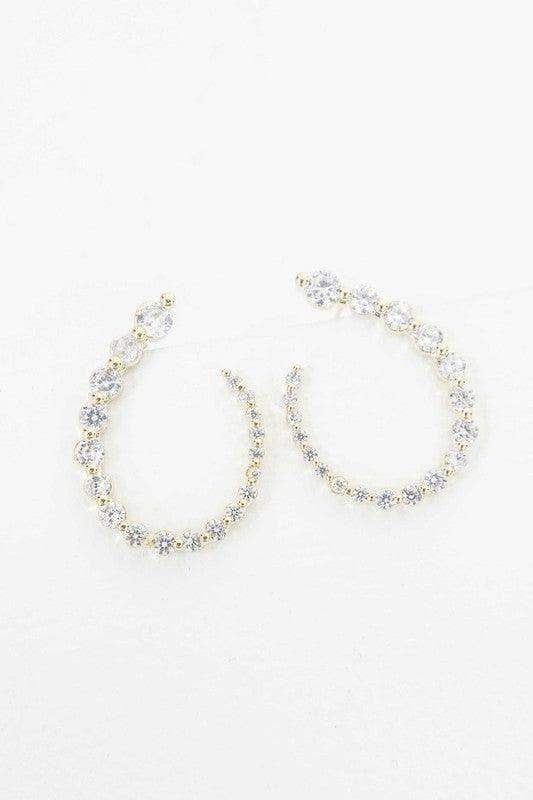 Ascension Post Earrings in Gold OS - Earrings photo