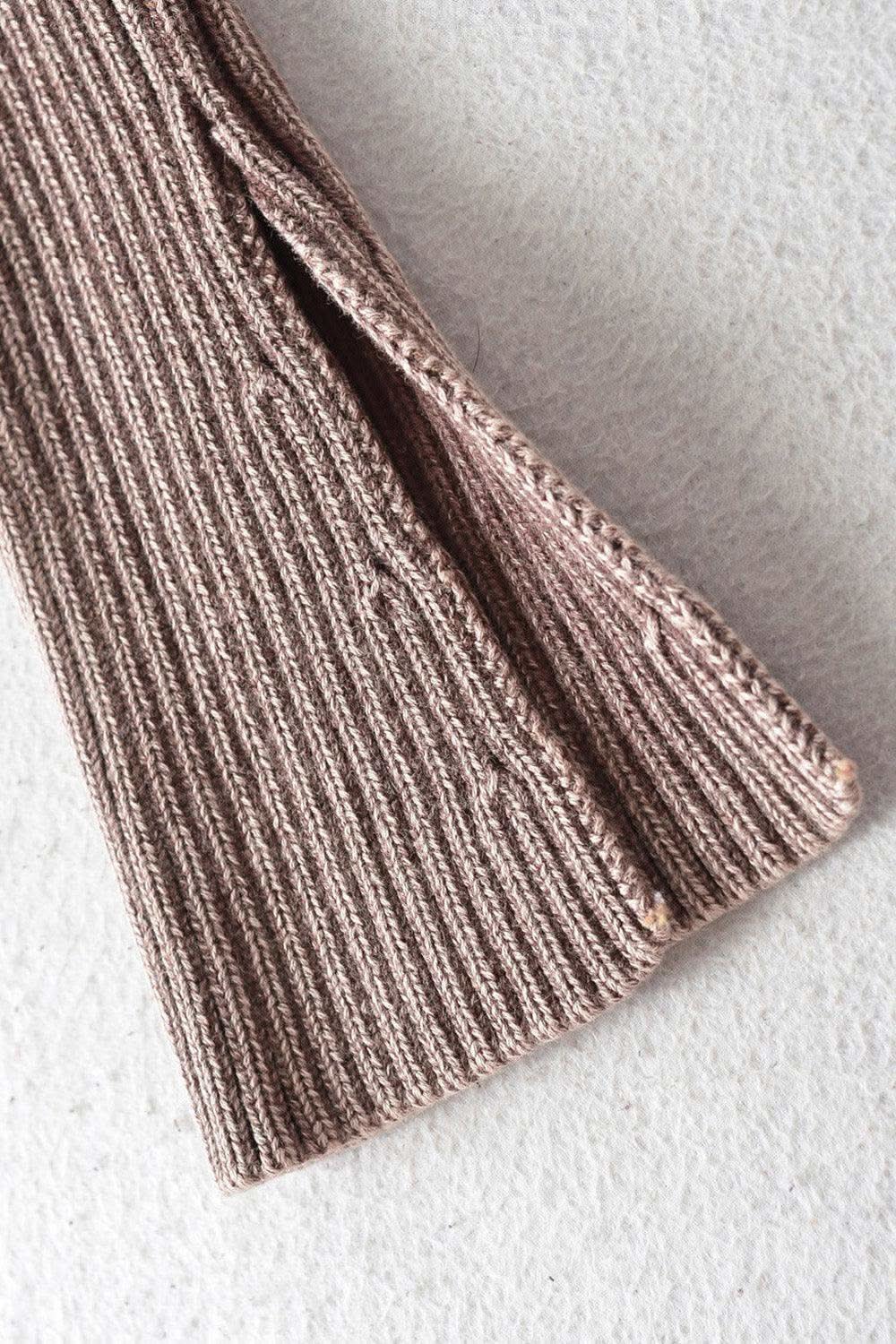 Double Take Ribbed Off-Shoulder Zip Up Long Sleeve Cardigan in - photo