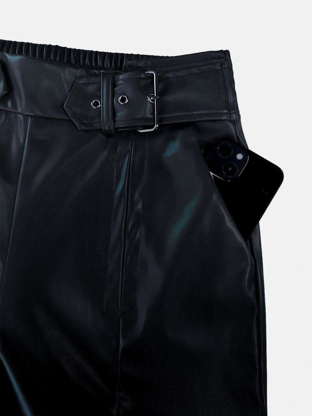 Half Elastic Waist Wide Leg Pants - SwagglyLife Home & Fashion