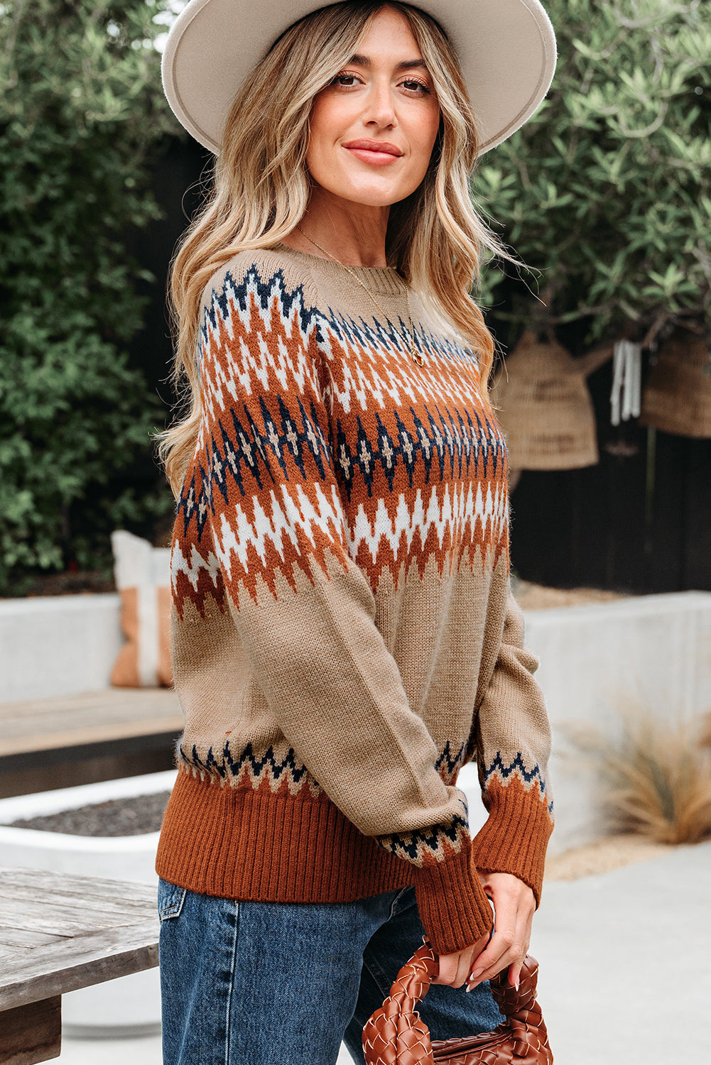 Eva Aztec Crew Neck Sweater in - Sweaters & Cardigans/Sweaters photo