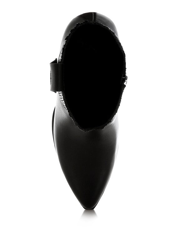 Big Mood Raffia & Faux Leather Cowboy Boots in - photo