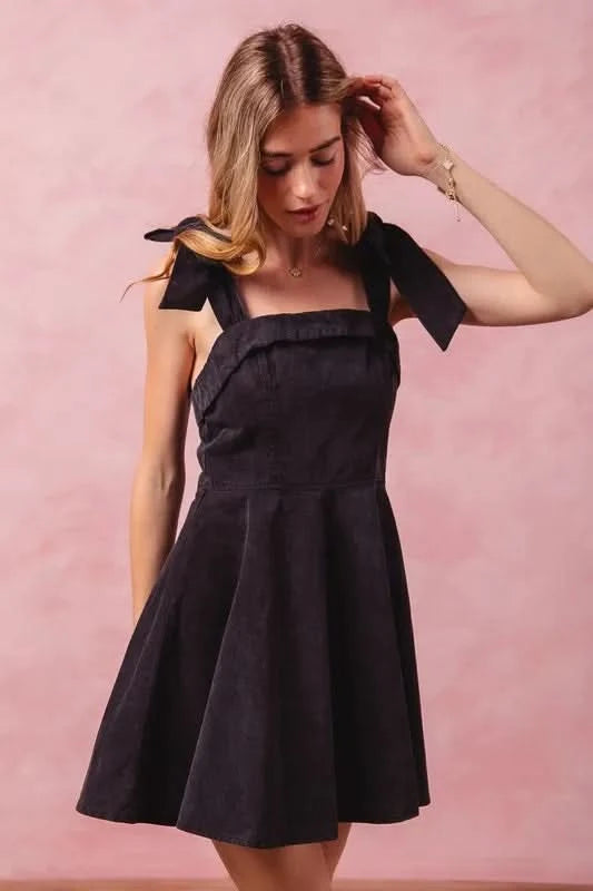 SO ME Fit and Flare Washed Gameday Dress in - photo