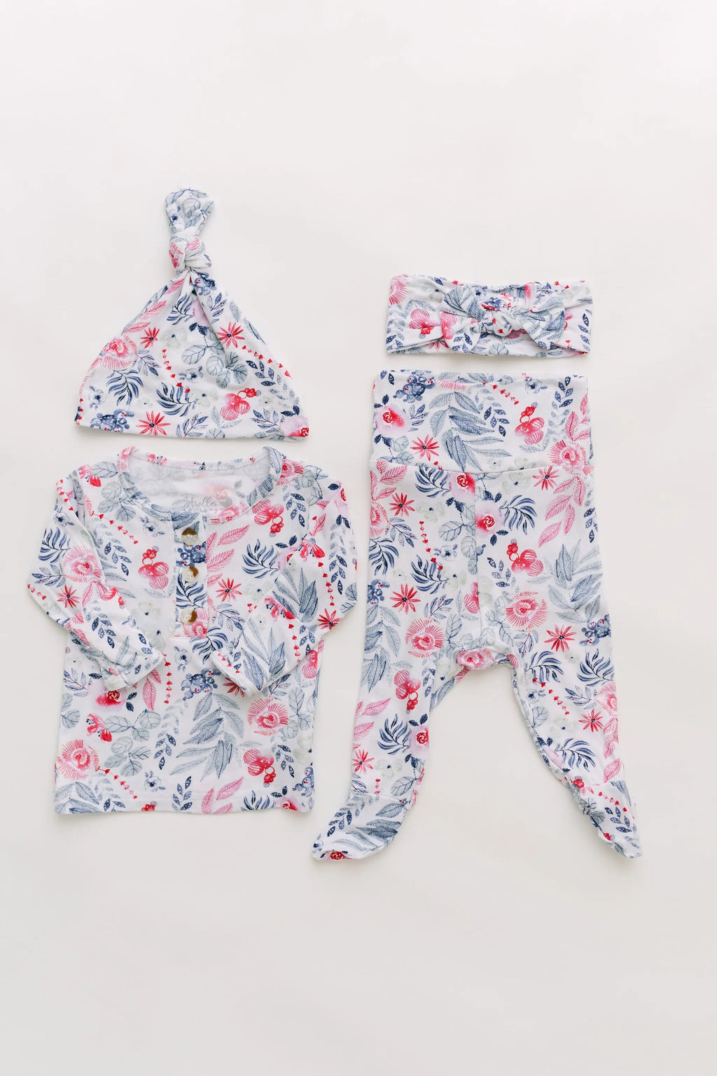 Newborn Outfit, Baby Outfit, Baby Girl Coming Home Outfit - Bloom in NB-3 mo (hat and headband) - Onesies photo