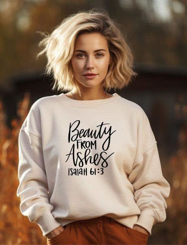 Beauty from Ashes Premium Bella Canvas Crew Sweatshirt - SwagglyLife Home & Fashion