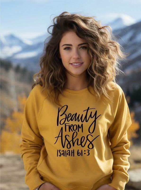 Beauty from Ashes Premium Bella Canvas Crew Sweatshirt - SwagglyLife Home & Fashion