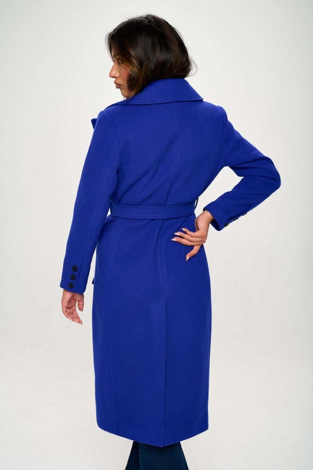 Coalition LA Double-Breasted Longline Coat with Belt in - Coats & Jackets photo