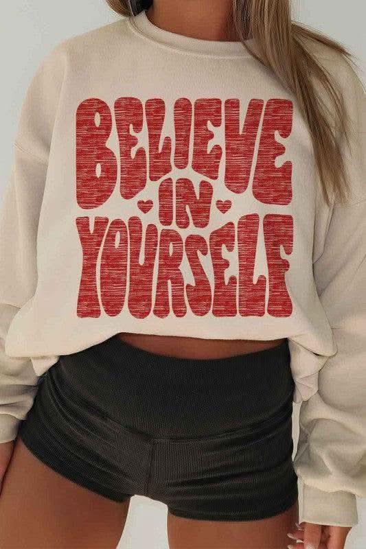 BELIEVE IN YOURSELF Oversized Sweatshirt - SwagglyLife Home & Fashion BELIEVE IN YOURSELF Oversized Sweatshirt - SwagglyLife Home & Fashion