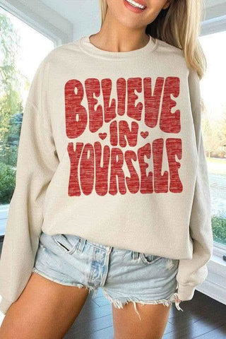BELIEVE IN YOURSELF Oversized Sweatshirt - SwagglyLife Home & Fashion BELIEVE IN YOURSELF Oversized Sweatshirt - SwagglyLife Home & Fashion