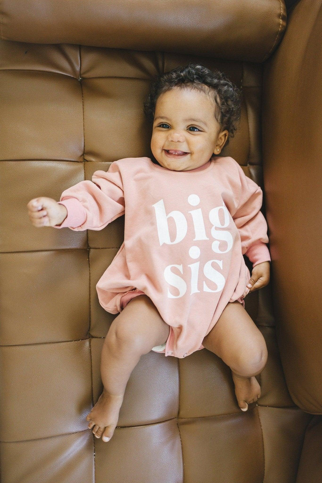 Big Sis Sweatshirt Romper - more colors in - photo