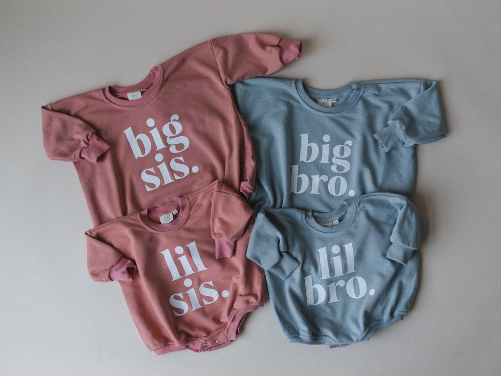 Big Sis Sweatshirt Romper - more colors in - photo