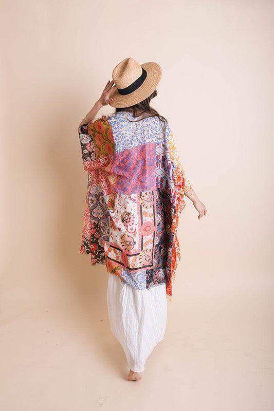 Boho Floral Patchwork Kimono - SwagglyLife Home & Fashion Boho Floral Patchwork Kimono - SwagglyLife Home & Fashion