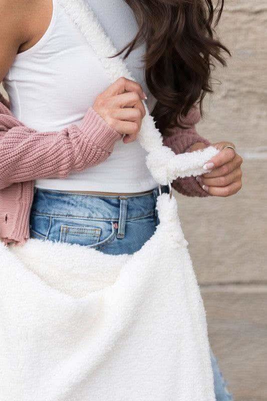 Boucle Sherpa Messenger Bag - SwagglyLife Home & Fashion